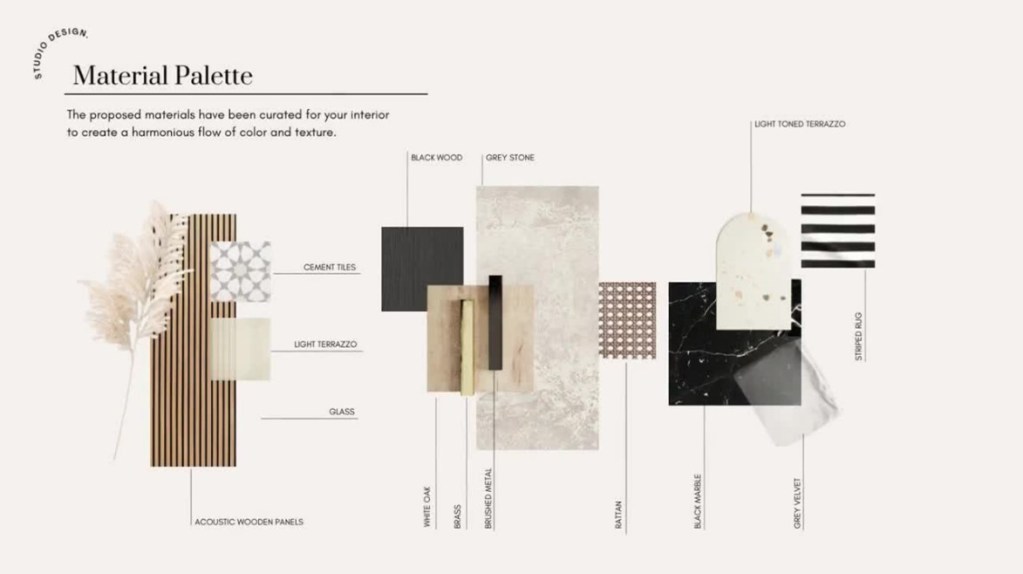 How materials influence the character of interior spaces