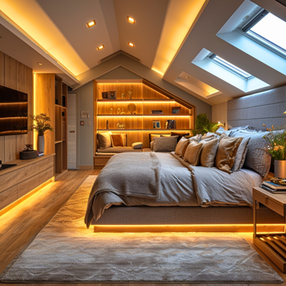Layared lighting in Bedroom