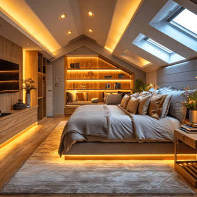 Layared lighting in Bedroom