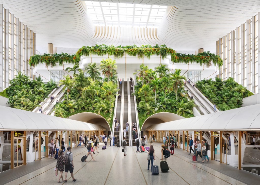 The terminal’s interiors will feature biophilic design, smart technology, and spacious, passenger-friendly layouts