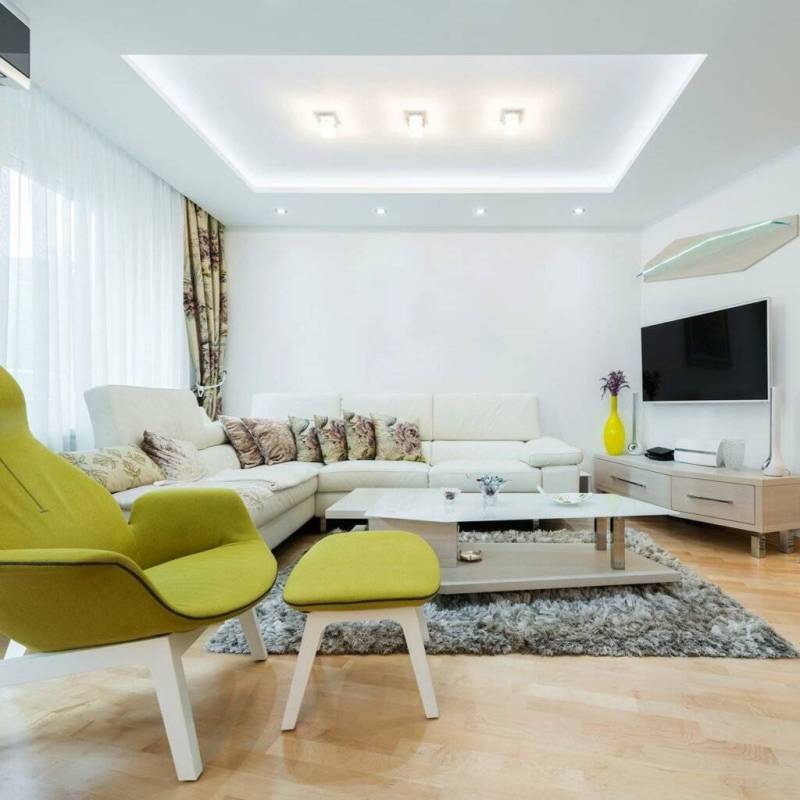 Layered Lighting in Living Area