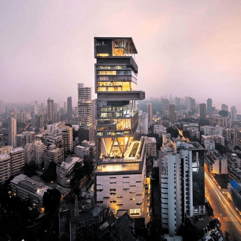 Antilia, a private skyscraper home in Mumbai.