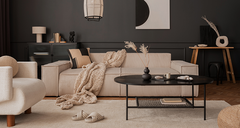 Texture brings depth with varied surface finishes.