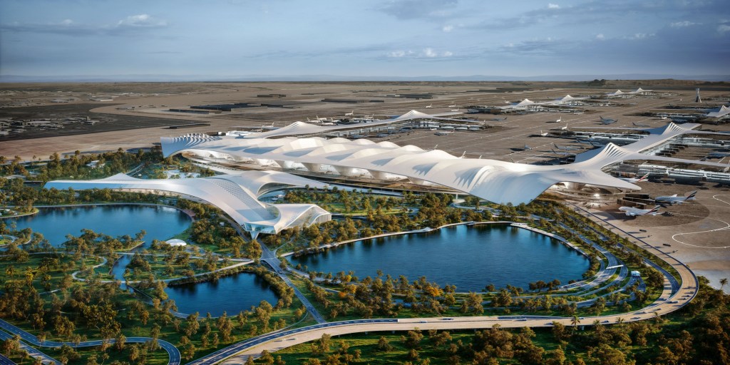 The airport will offer world-class facilities with advanced logistics, fast connections, and sustainable features