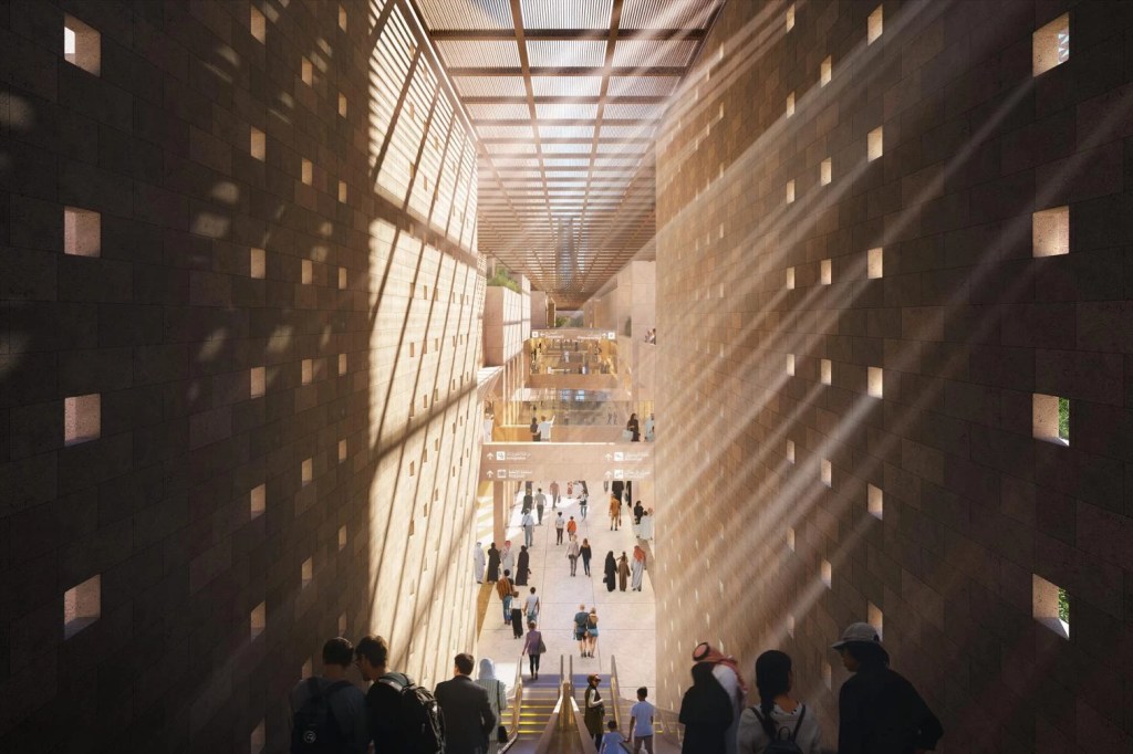 The airport’s interiors will showcase a mix of luxury, smart design, and cultural elements.